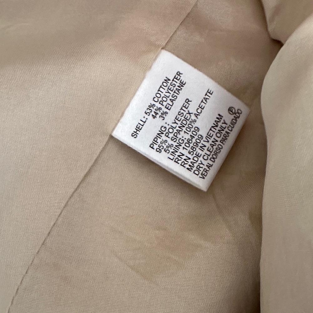 Antonio Melani Cream Blazer Tailored Chic Size 10 - Picture 6 of 8